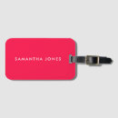 Search for bright luggage tags Red