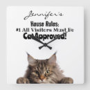 Search for funny cat clocks Pets