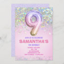 Search for nine year girl birthday invitations 9 year old