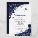 Search for blue and silver christening invitations Watercolor