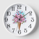Search for ice cream cones clocks Pink