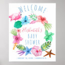 Search for tropical baby shower welcome signs Watercolor