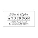 Search for couple address rubber stamps Newlyweds