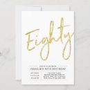 Search for minimalist 80th birthday invitations Simple