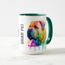 Search for shar pei dog mugs Watercolor