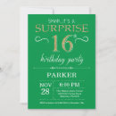 Search for gold green sweet 16 invitations 16th birthday