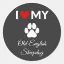 Search for old english stickers Puppy