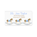 Search for rocking horse return address labels Baby boy