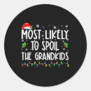 Search for grandkids stickers Santa