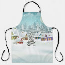 Search for winter scene aprons Cottage