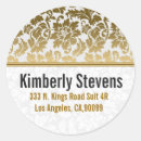 Search for floral damask stickers Gold and white