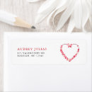 Search for red heart return address labels Minimalist