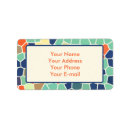 Search for stain glass return address labels Geometric