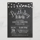 Search for 70th bbq birthday invitations Chalkboard