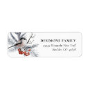 Search for winter berry return address labels Bird