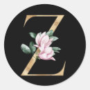 Search for letter z monogram stickers Floral