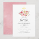 Search for pink floral christening invitations Blush