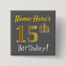 Search for 15th birthday badges 15 years old