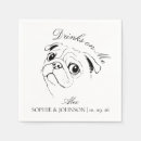 Search for black pug dog napkins Modern