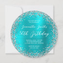 Search for aqua blue and silver invitations Elegant