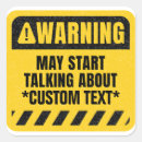 Search for funny danger stickers Warning