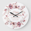 Search for blush pink floral clocks Elegant