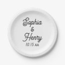 Search for bride and groom plates Black and white