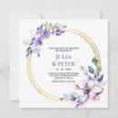Search for purple watercolor wedding invitations Violet