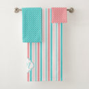 Search for coral and teal bath towels Pattern