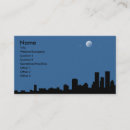 Search for city skyline business cards Moon