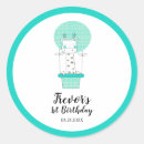 Search for hot air balloon 1st birthday stickers Blue