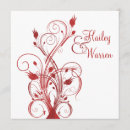 Search for crimson wedding invitations Initials