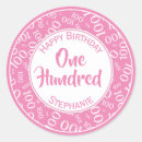Search for centennial stickers 100th birthday party