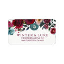 Search for red wine return address labels Burgundy
