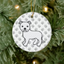 Search for staffordshire bull terrier christmas tree decorations dog