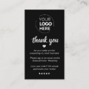 Search for thank you for your order business cards Logo