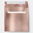 Search for metallic wedding envelopes Rose gold