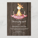 Search for giraffe baby girl shower invitations Shower by mail