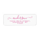 Search for elegant pink return address labels Calligraphy