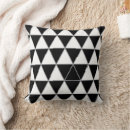 Search for black and white triangle pattern cushions Stylish