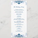 Search for royal blue wedding programs Classic
