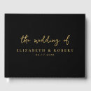 Search for black gold wedding guest books Elegant