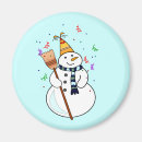 Search for happy snowman magnets Xmas