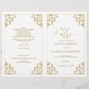 Search for catholic folded wedding programs Gold