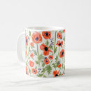 Search for red poppy paintings mugs Botanical