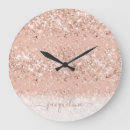 Search for rose gold clocks Script typography