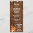 Search for rustic wedding menus Pumpkin