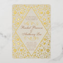Search for foil engagement party invitations Vintage
