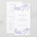 Search for lilac wedding programs Vintage