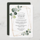 Search for eucalyptus geometric bridal shower invitations Elegant